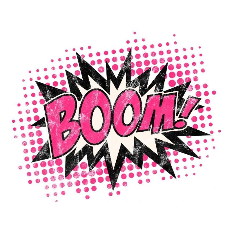 Vintage Comic Boom Explosion