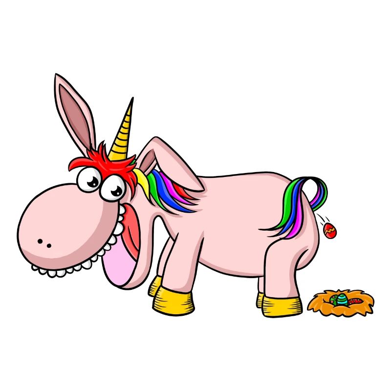 Ostereier kackendes Osterhasen Einhorn