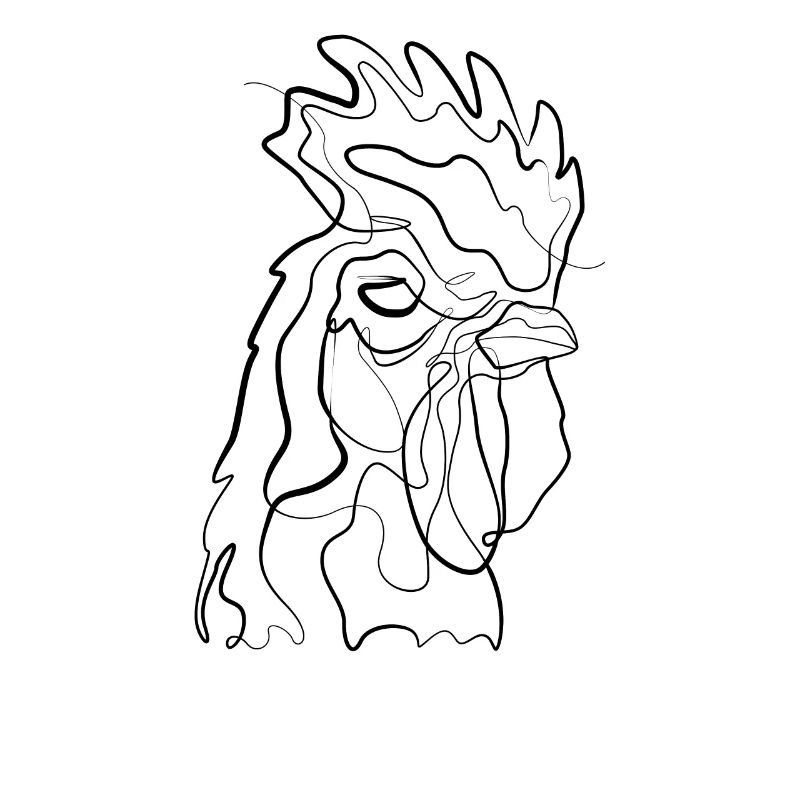 Hahn - one line drawing