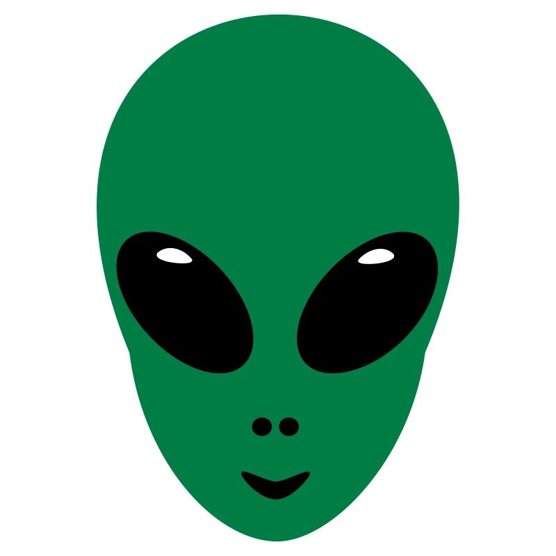 Alien Head Face Green Gift marsmännchen space