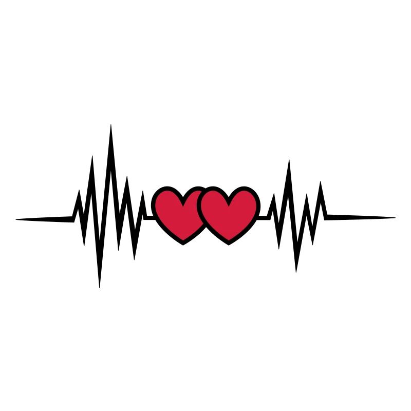 Pulse, frequency heartbeat, hearts Valentine's Day