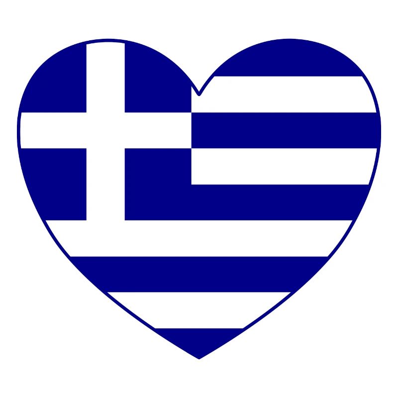 Grèce Drapeau Coeur de Hellas