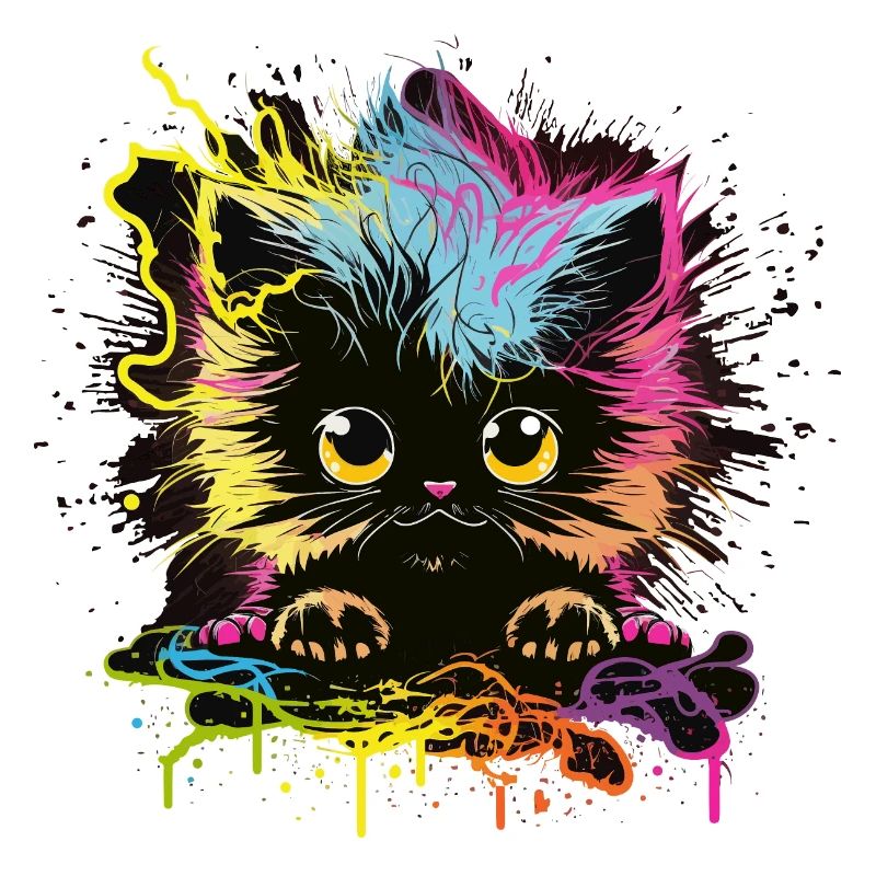 Chat coloré