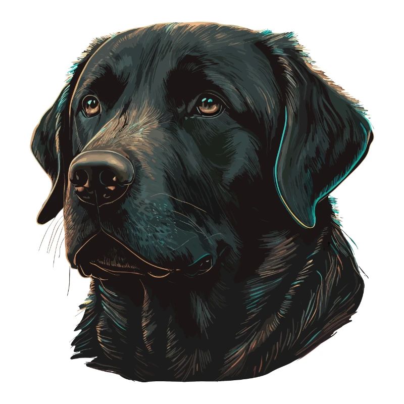 Cute Solid Black Labrador Retriever