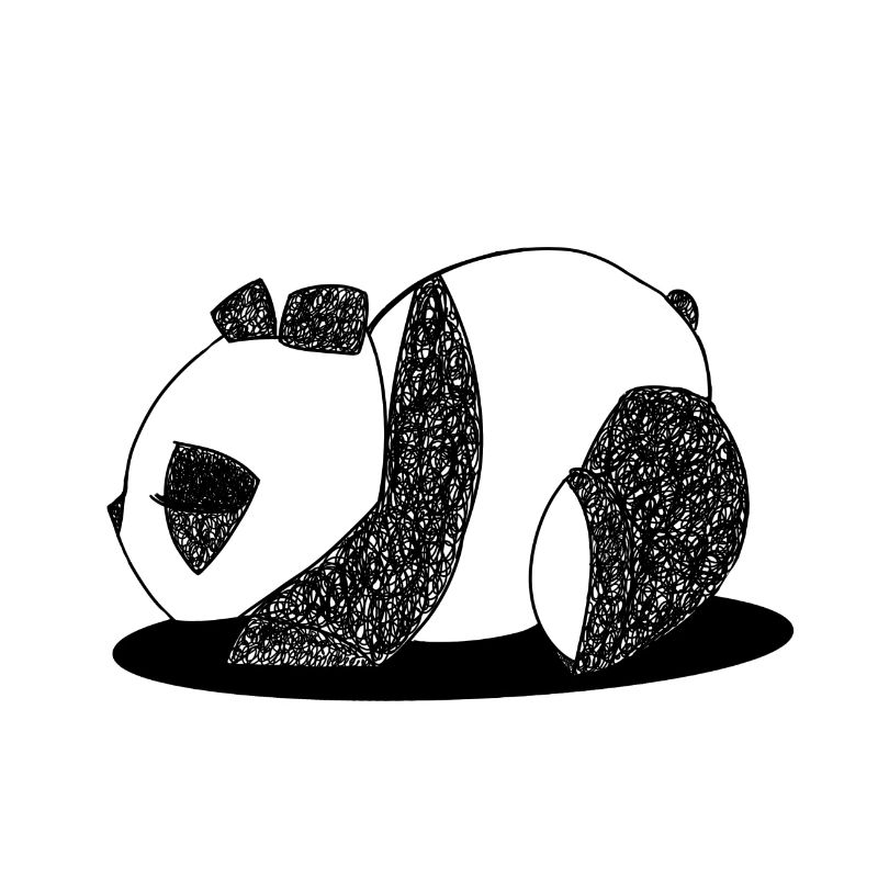 Panda endormi