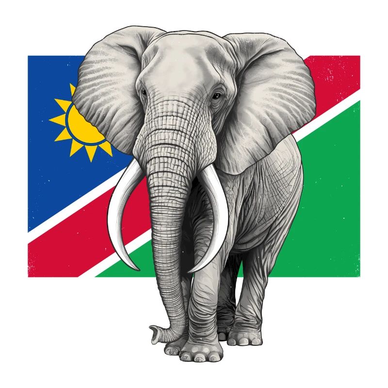 Elefant Flagge von Namibia