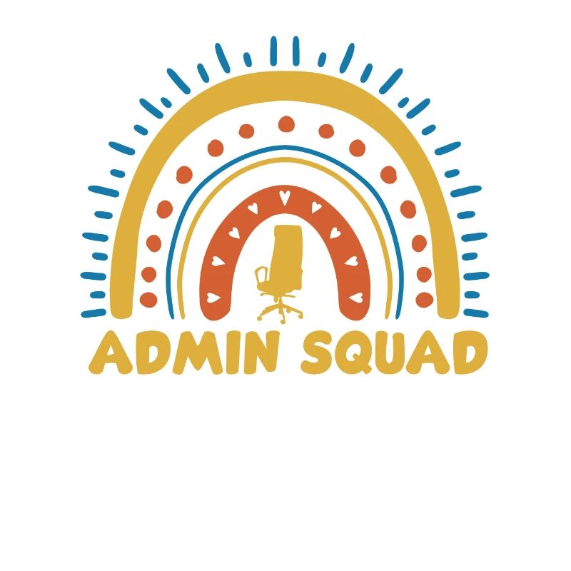 Admin Squad Boho Rainbow Outfit Administrativ