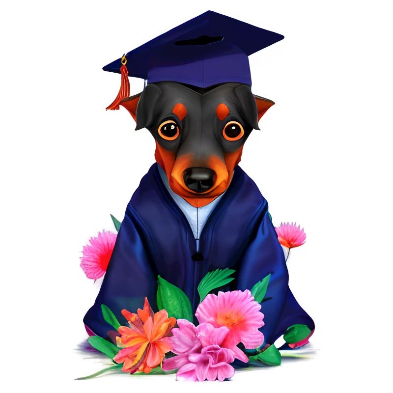 Bachelor Doberman Graduation Study Dogs