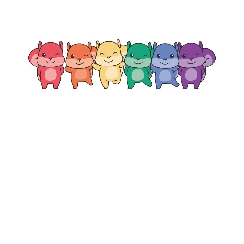 Rainbow Squirrel Flag Pride LGBT Cute Animals