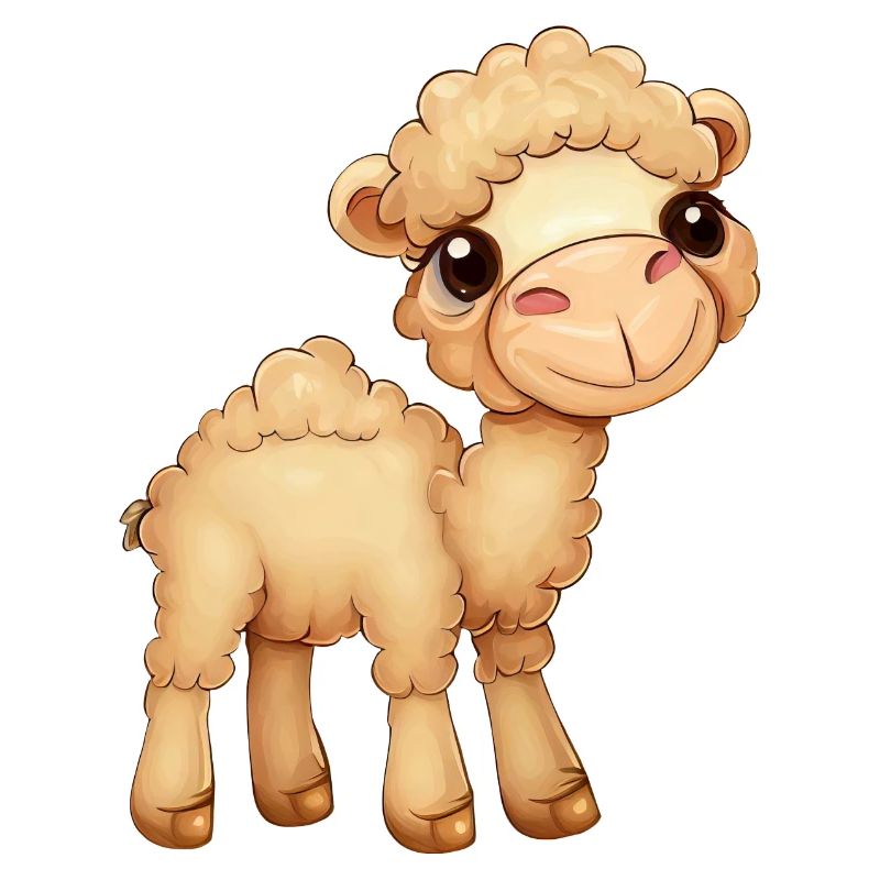 Fluffy cute dromedary