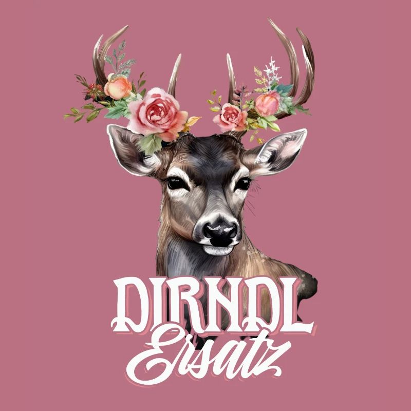 Dirndl Replacement Deer Deer Antler Roses
