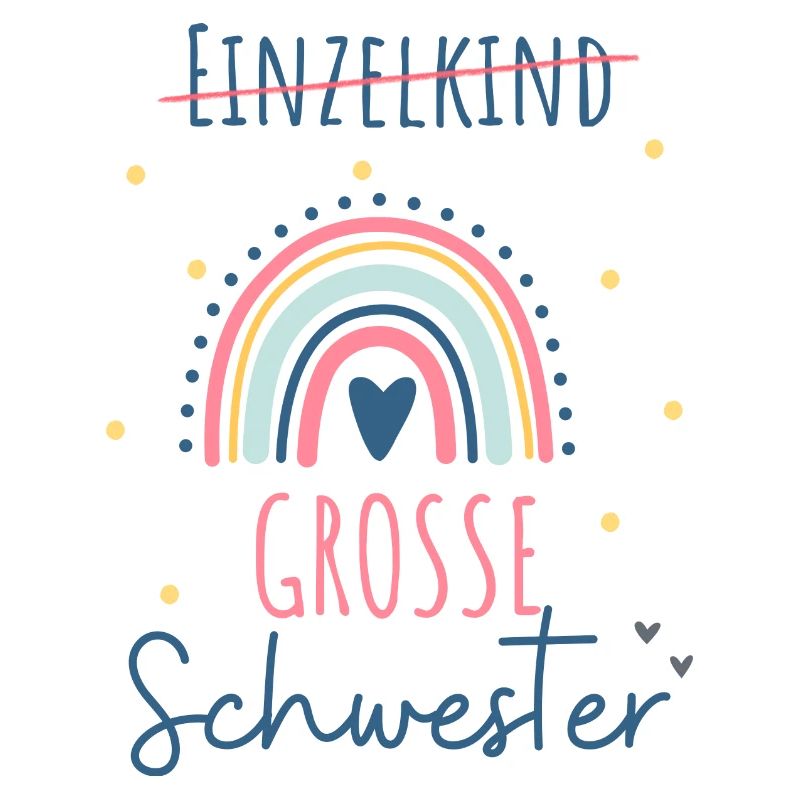 Große Schwester 2024 Herz Regenbogen