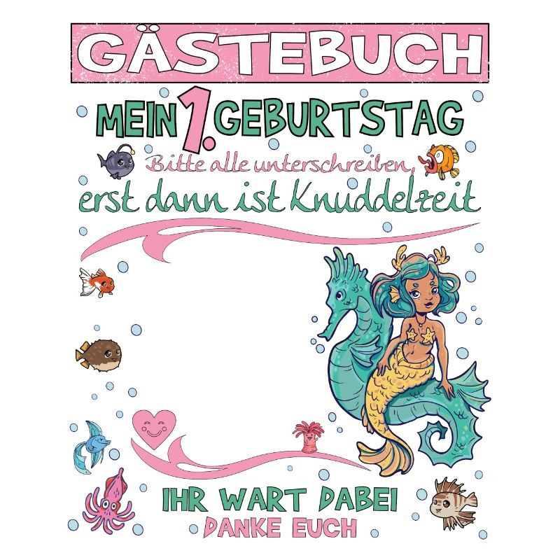 1. Geburtstag Mädchen & Junge Gästebuch