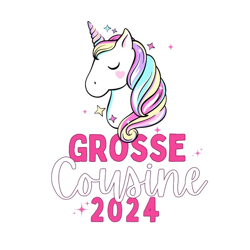 Ich werde Große Cousine 2024 Loading Einhorn Herz