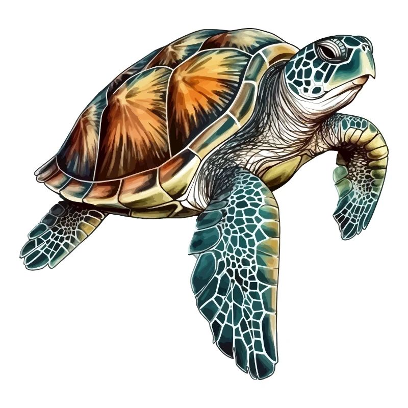 Turtle Underwater Design for Divers