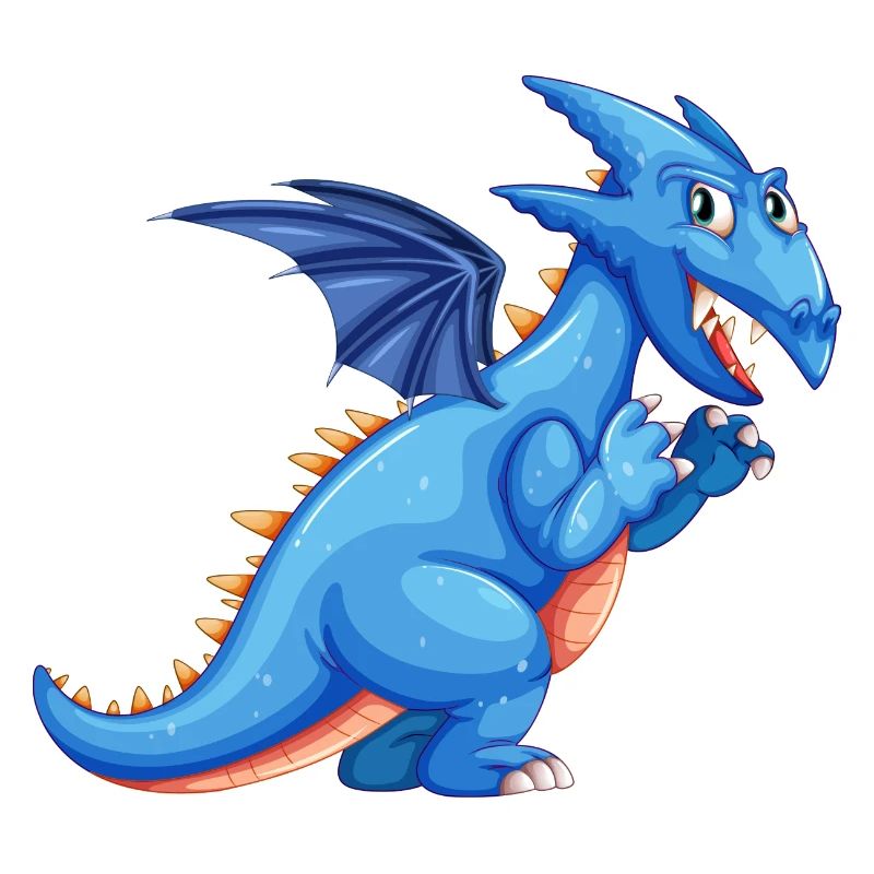 Vilain dragon bleu