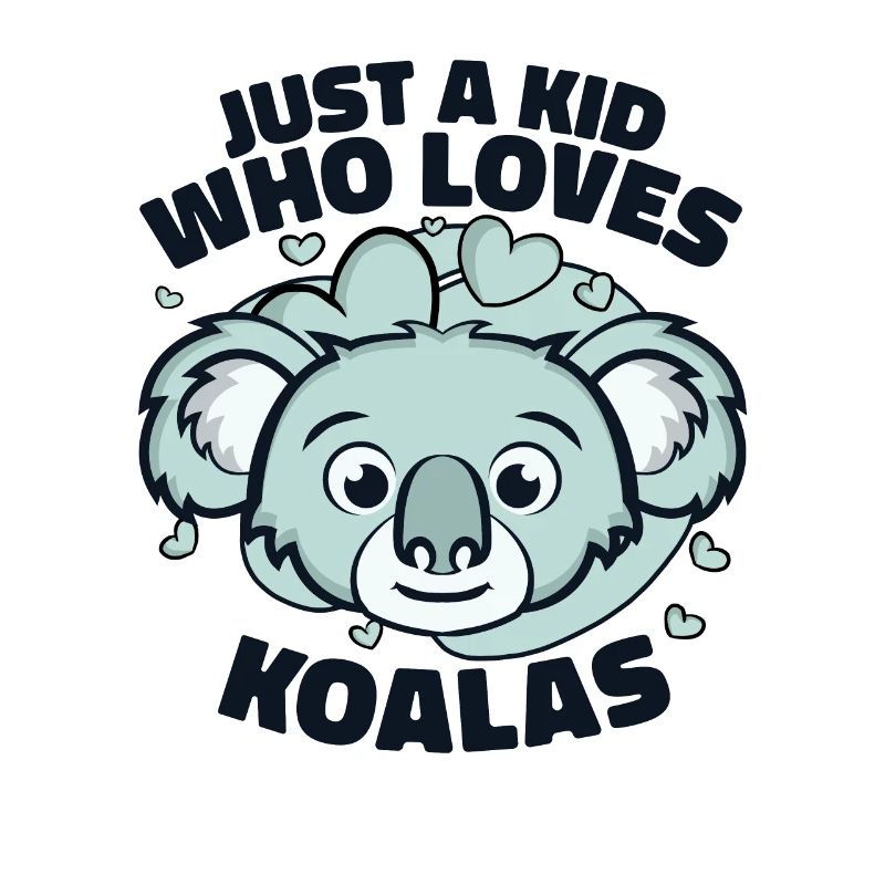 Nur ein Kind, das Koalas liebt Koalabär Eukalyptus