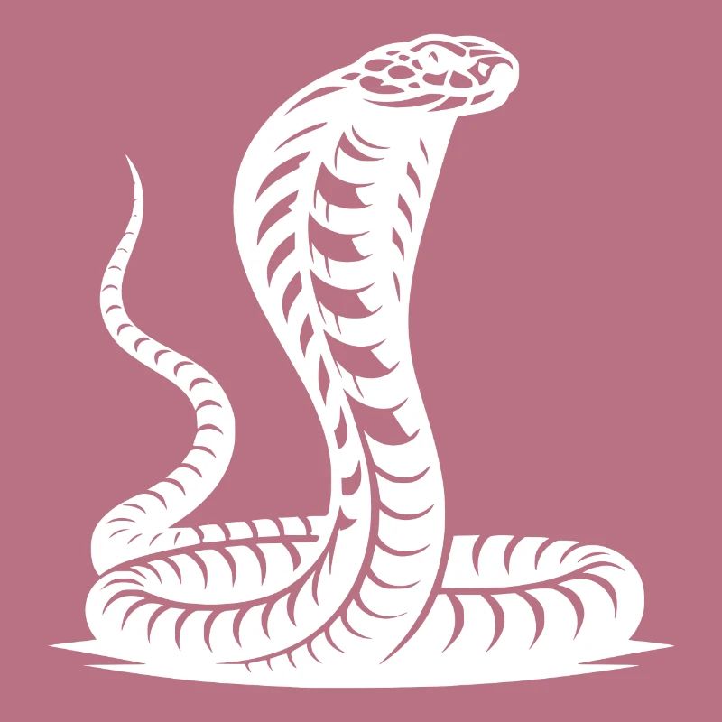 Conception de posture menaçante de bouclier de cou de cobra de serpent