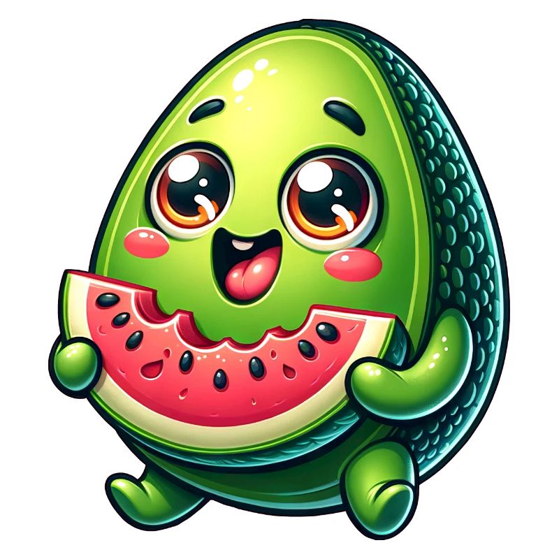 Avocado & Wassermelone Süßes Comic