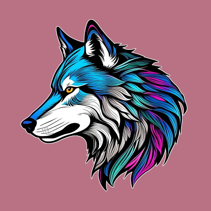 Das schöne Profil eines Wolfes