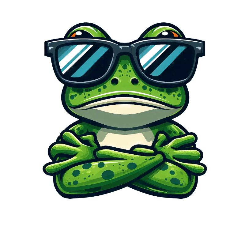Cool Frog Toad Toad Sunglasses Cartoon