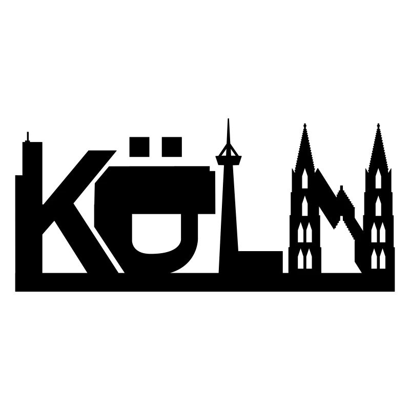Köln Skyline mit Sehenswürdigkeiten