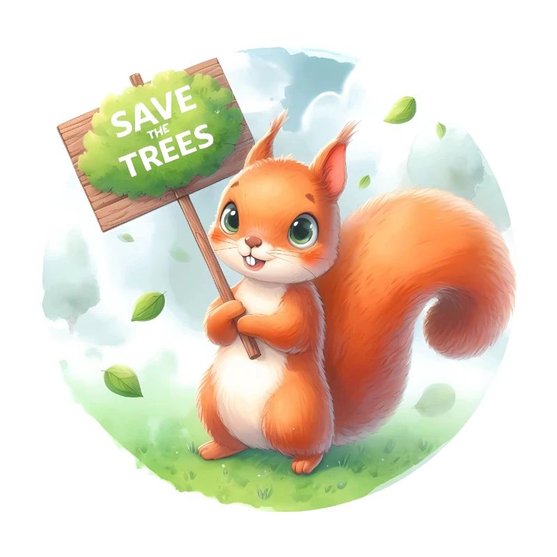 Save the Trees Squirrel