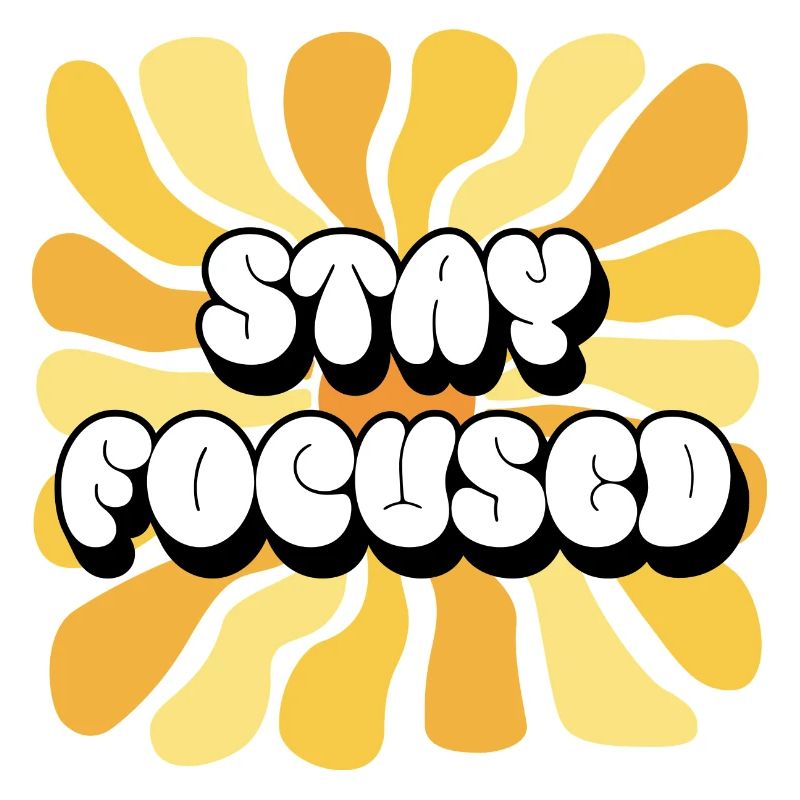 Restez concentré Affirmations positives Tournesol