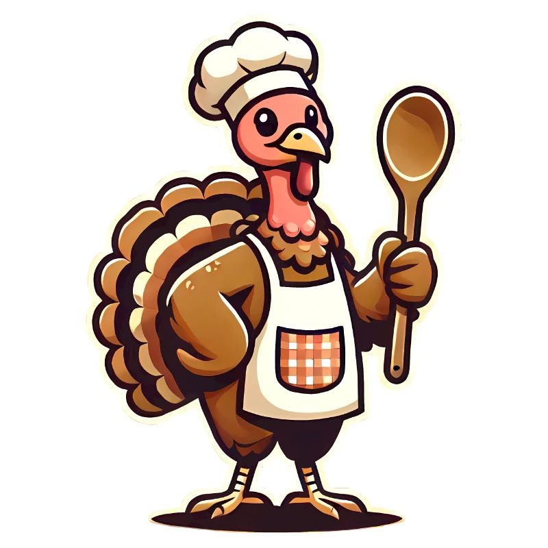 Dinde reconnaissante dans la conception d’un tablier de chef
