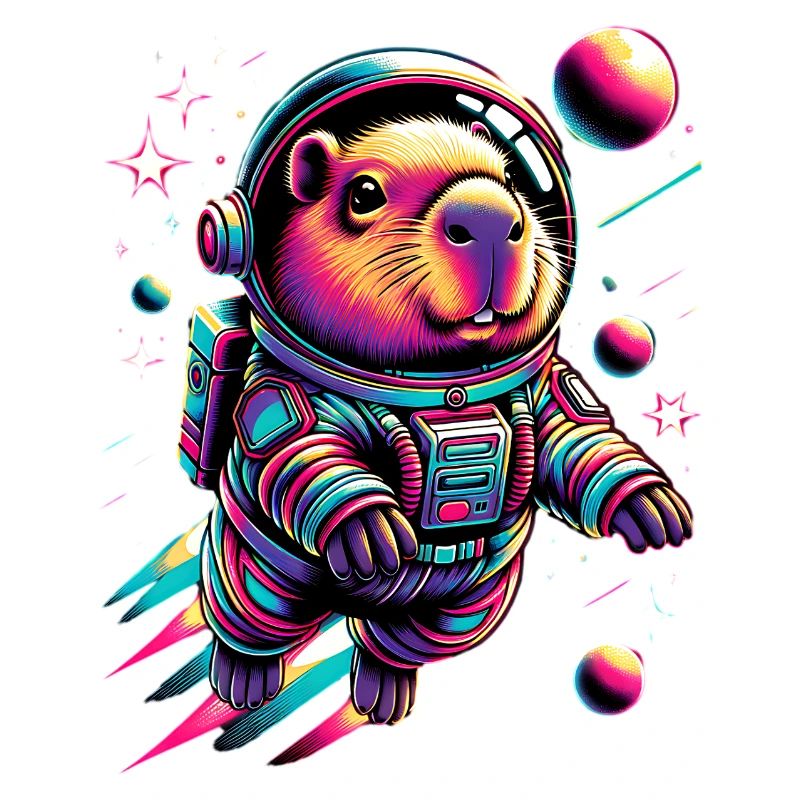 Capybaras Cute Capybara Astronaut