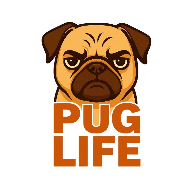TinyPaws Fun Logo Pug Life