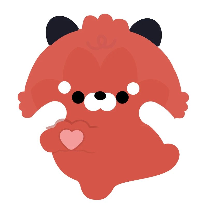 Amour Panda Rouge