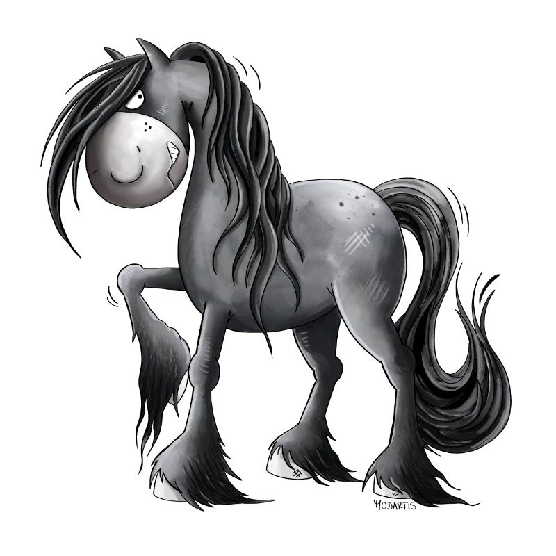 Cheval Grumpy I Bande Dessinée Pour Cavalier