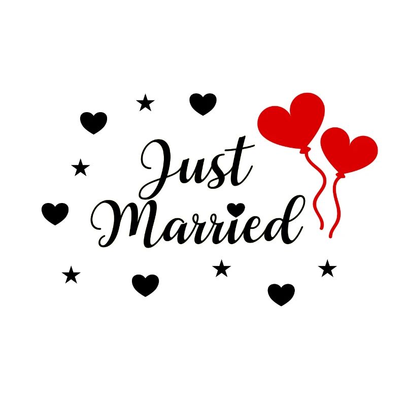 Conception de couple de mariage élégant juste marié