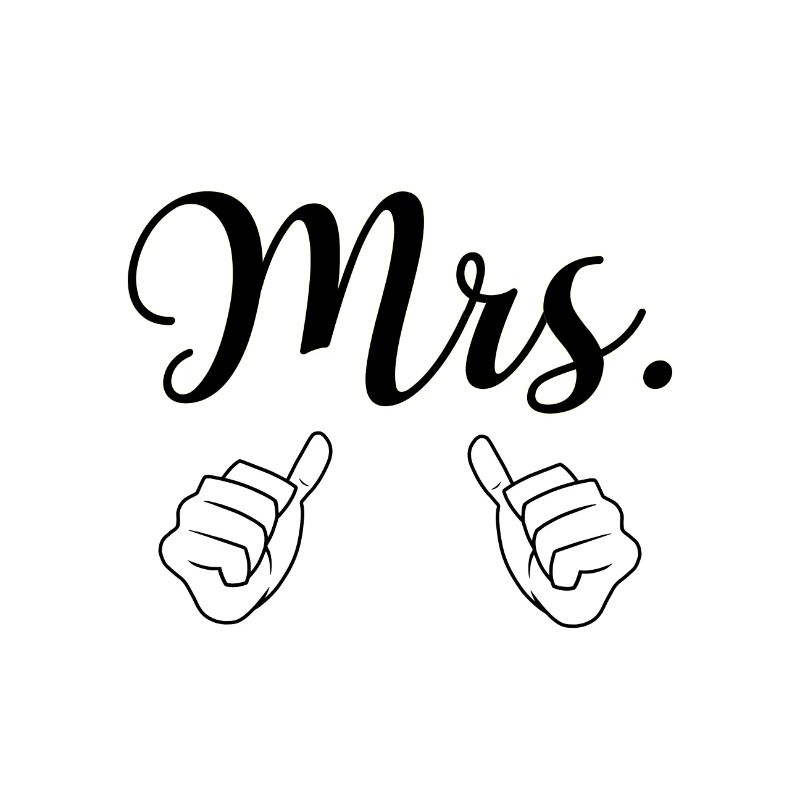 Mr. & Mrs. Just Married wedding bride design