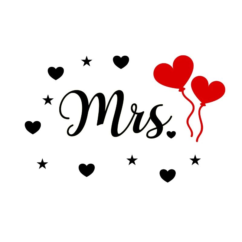 Conception de mariée mariage M. & Mme Just Married