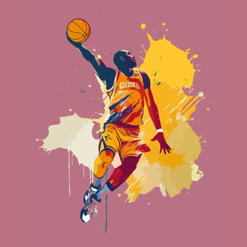 Basketteur Basketteur Dunking Splash Coloré
