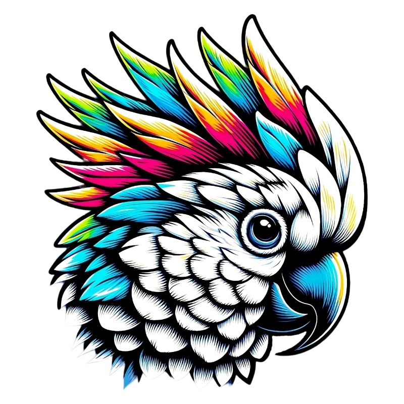 Loro cacatúa con cresta
