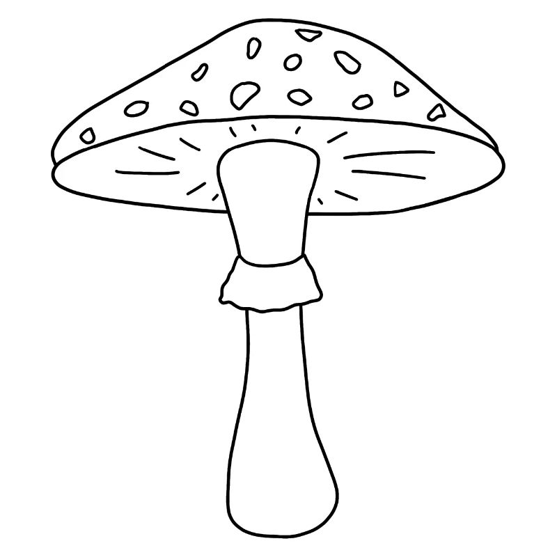 Toadstool black and white