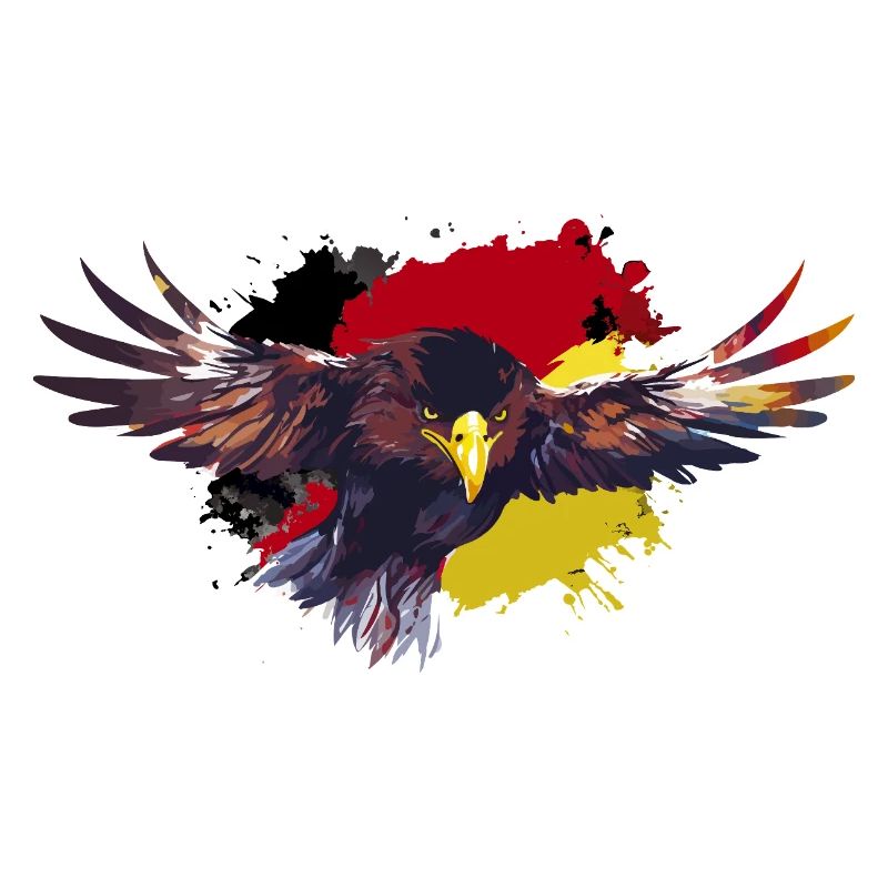 German eagle with flag flag black red gold