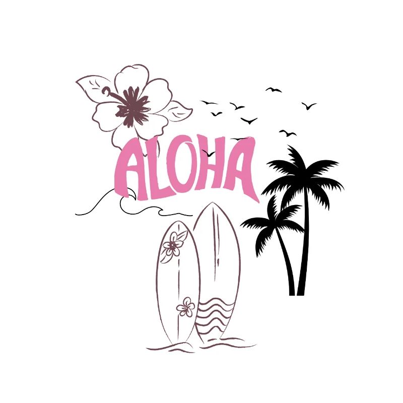 Conception de la plage de surf Aloha