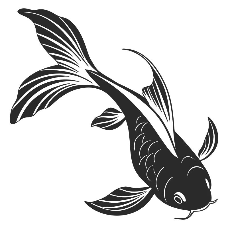 Conception élégante de silhouette de poisson