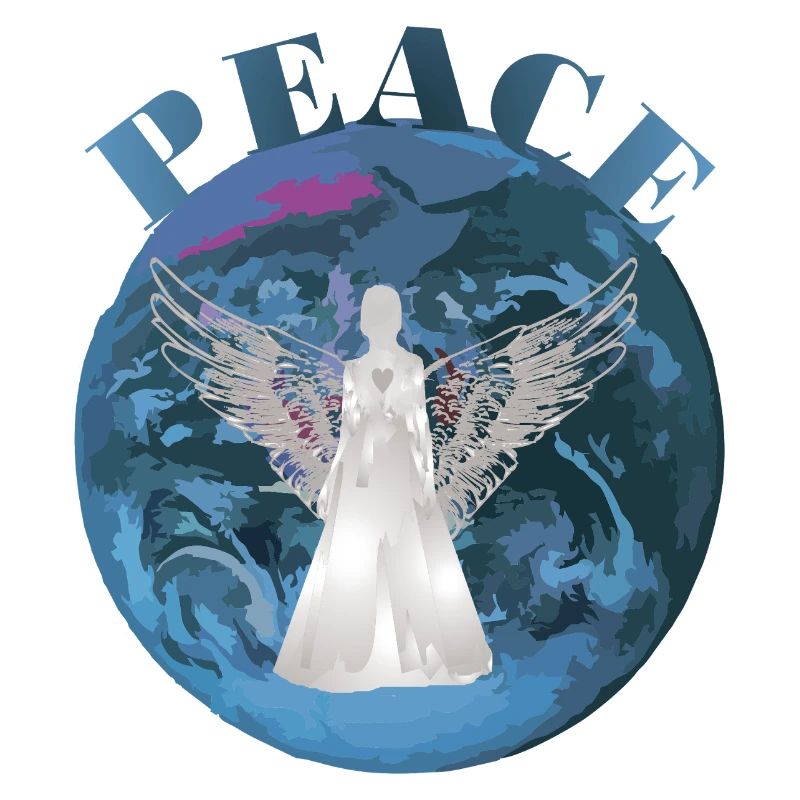 Erde Peace mit Engel Schutz