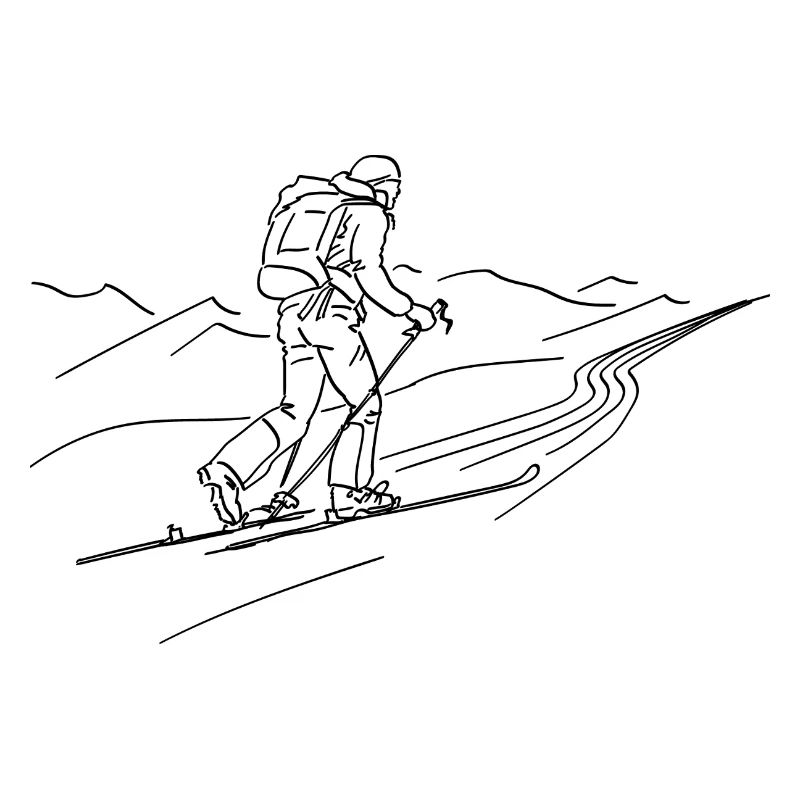 Ski tourers-black-outline