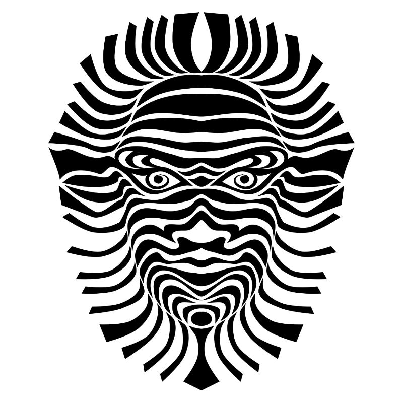 Psy-Chic Psychedlic Sixties Good Voodoo Mask
