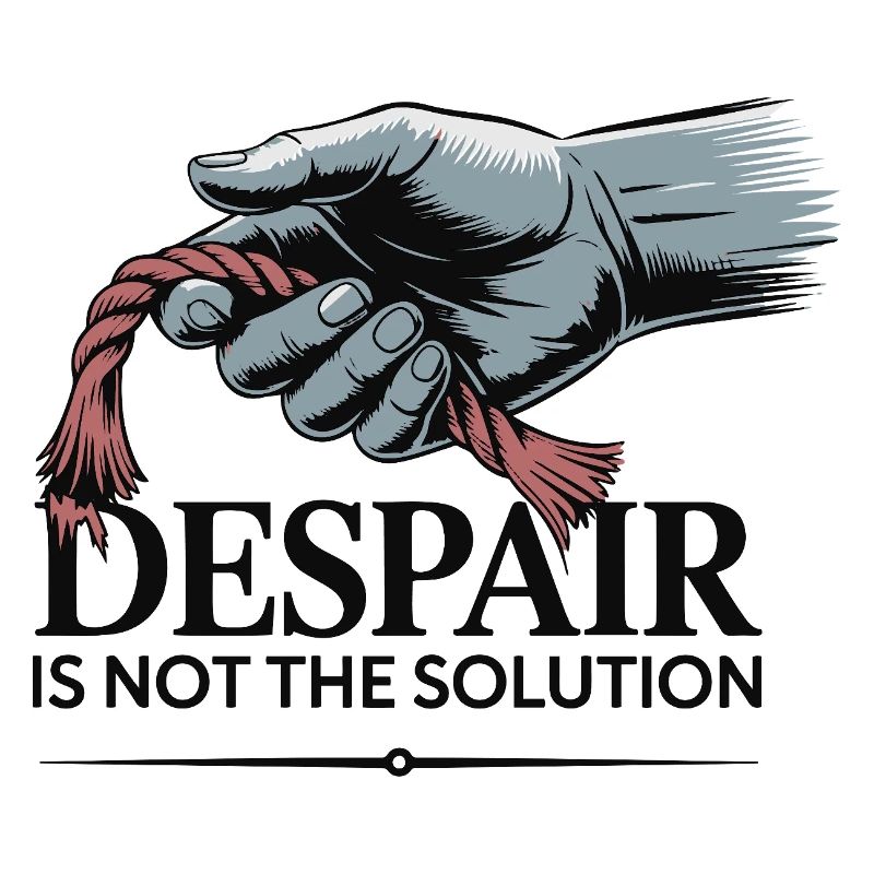 Mano resiliente che tiene la corda sfilacciata