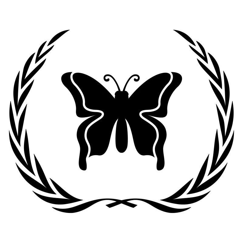 Couronne de symbole de papillon