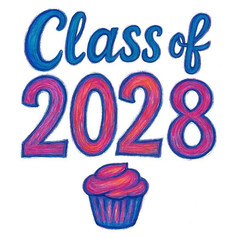 Gradient de la classe 2028 des cupcakes