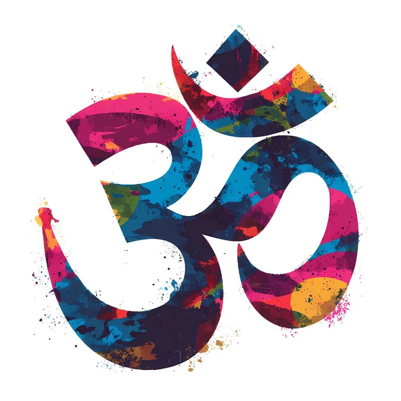 Symbole Om coloré dans le style graffiti