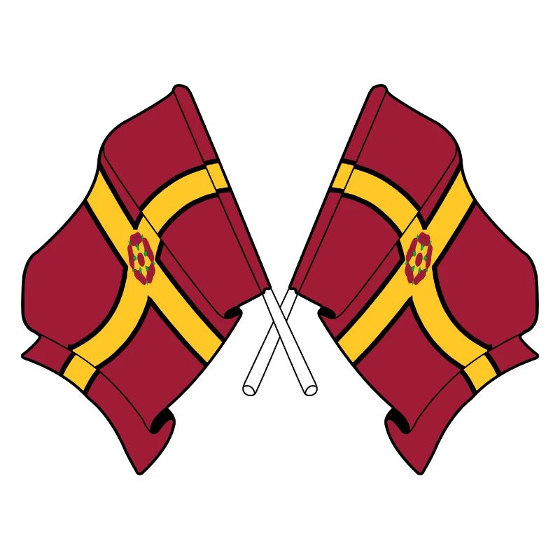 Two flags crossed – Northamptonshire